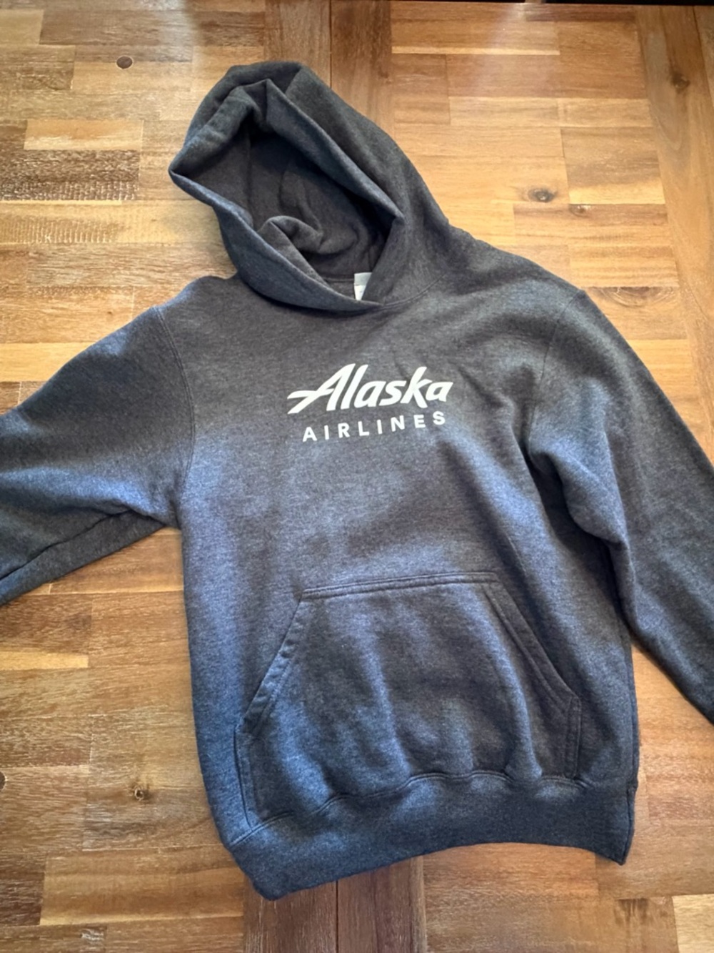 Source Unknown Alaska Airlines Dark Gray Hooded Sweatshirt